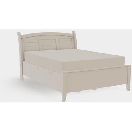 Queen Arched Panel Bed with Both Drawersides