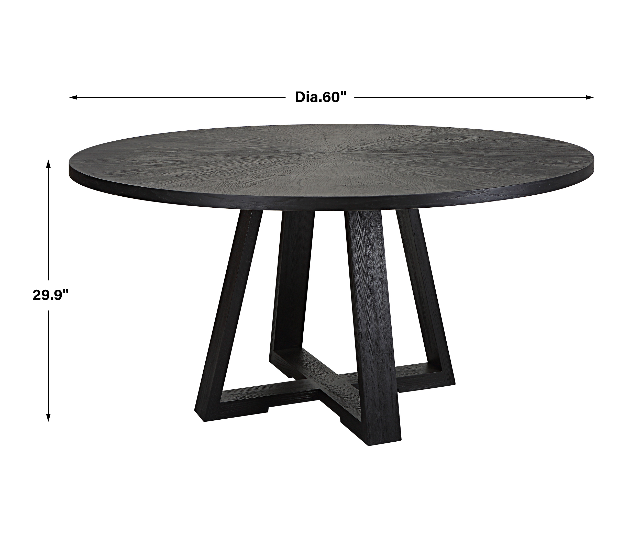 Uttermost Gidran Gidran Round Black Dining Table