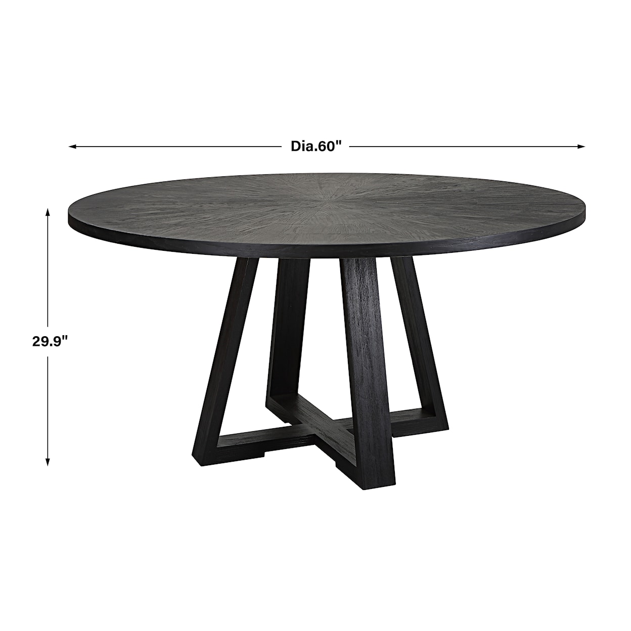 Uttermost Gidran Gidran Round Black Dining Table