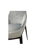 Moe's Home Collection Sedona Contemporary Black Velvet Upholstered Dining Chair