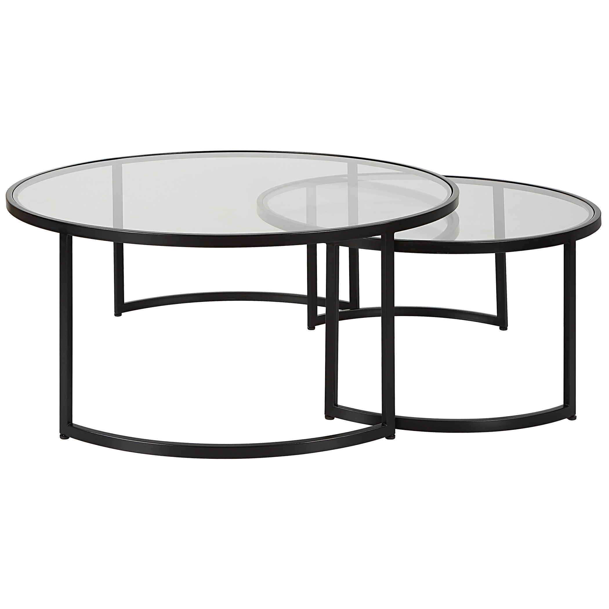 Uttermost Rhea Rhea Black Nesting Coffee Tables S/2