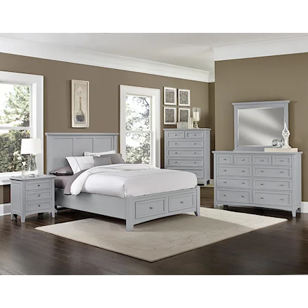 Transitional Queen Bedroom Group with Storage Bed