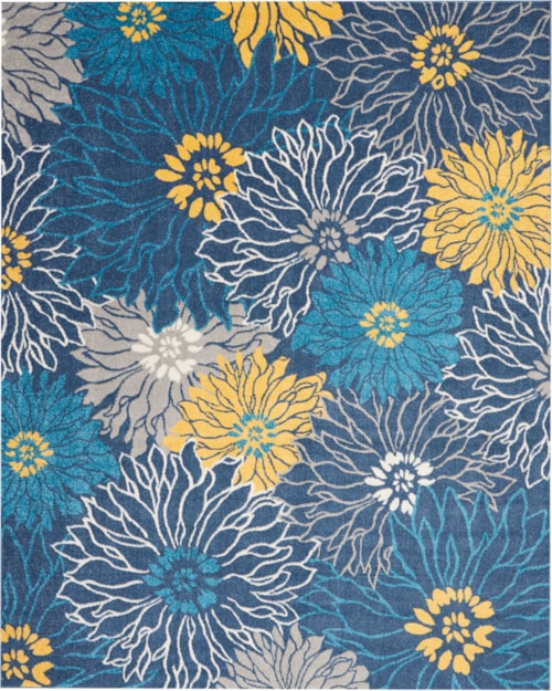 8' x 10' Blue Rectangle Rug