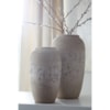 Ashley Furniture Signature Design Accents Dimitra Brown/Cream Vase Set