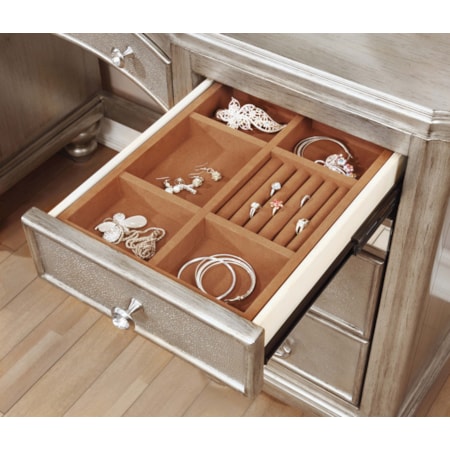 Bling Game 9-drawer Vanity Set w/ Stool