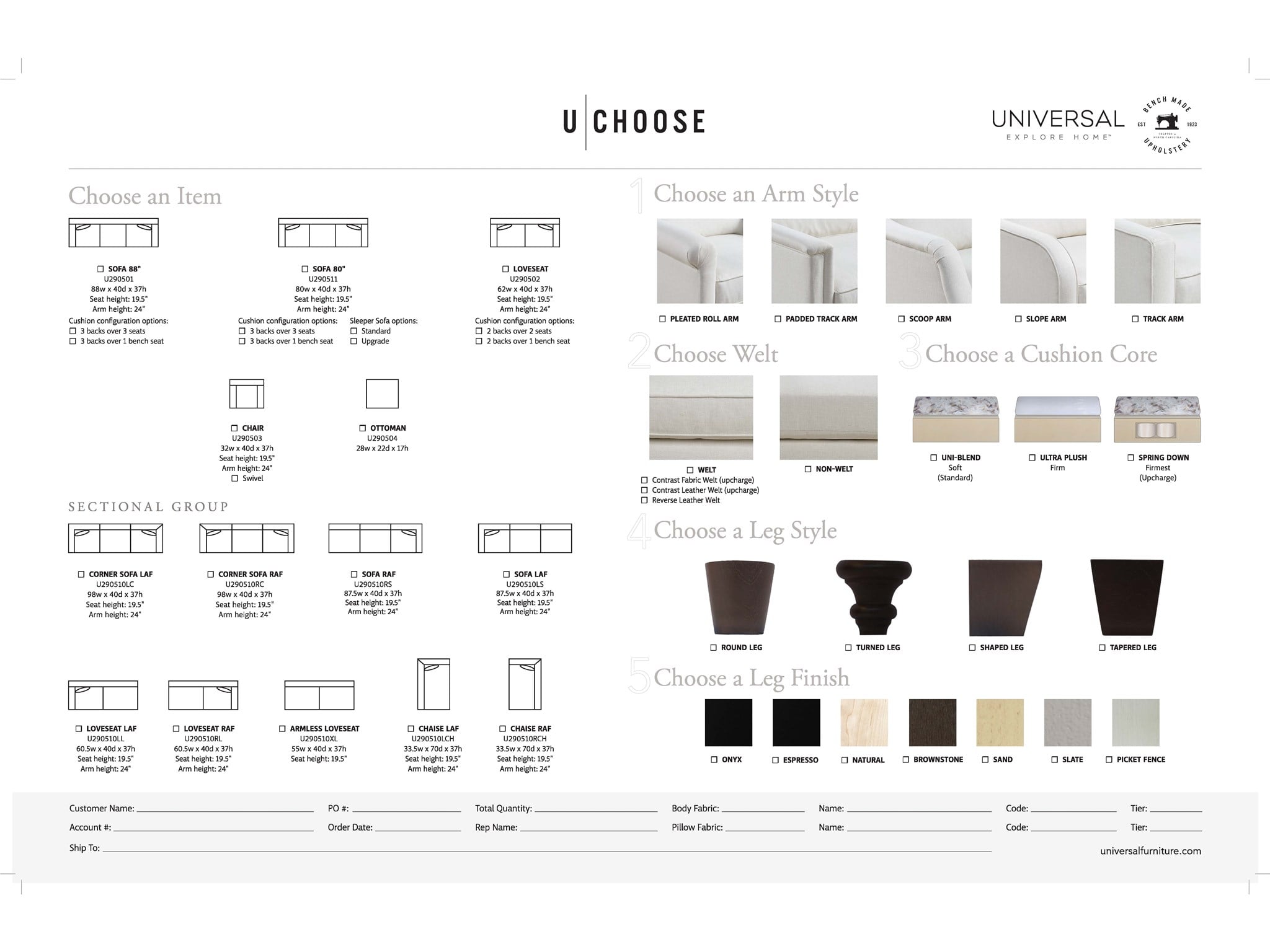 Universal U | Choose Classic 2-Piece Sectional Sofa