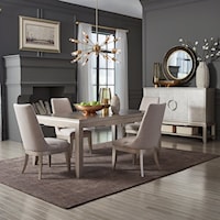 Contemporary Glam 6-Piece Dining Set