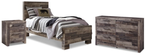 Twin Panel Bed, Dresser And Nightstand