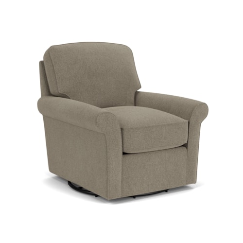 Transitional Swivel Glider with Flared Arms