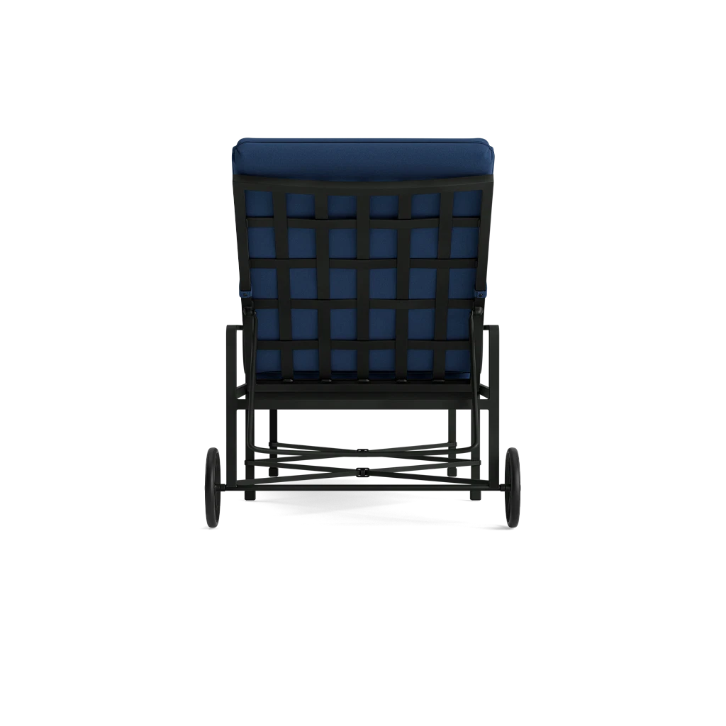 Adj. Scroll-Arm Chaise Lounge w/Wheels