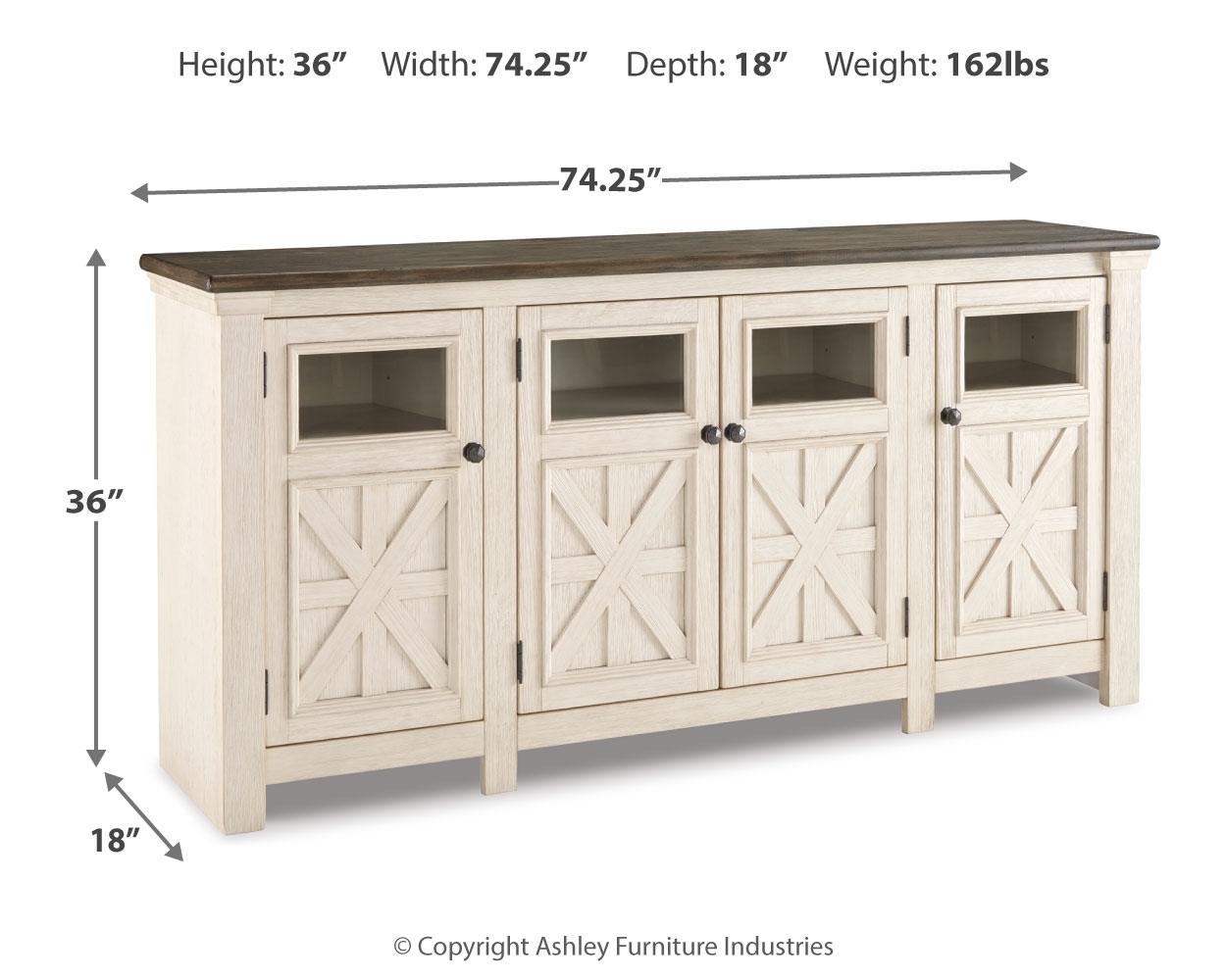 Signature Design by Ashley Bolanburg Extra Large TV Stand