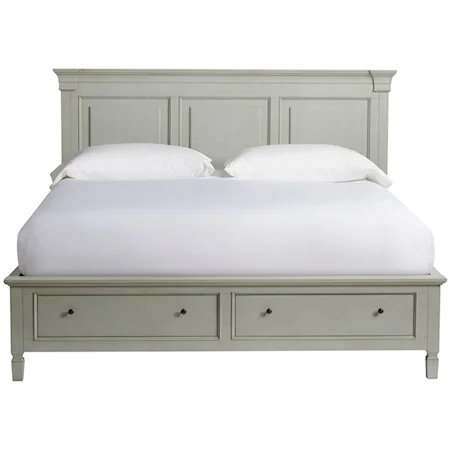 King Storage Panel Bed