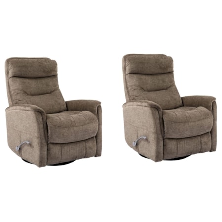 Manual Swivel Glider Recliner (Set of 2)
