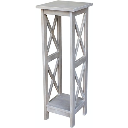 Farmhouse Square Plant Stand with X Design