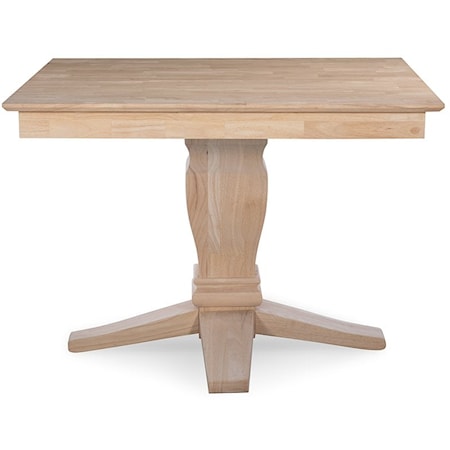42'' Square Solid Table Top w/ Java Pedestal