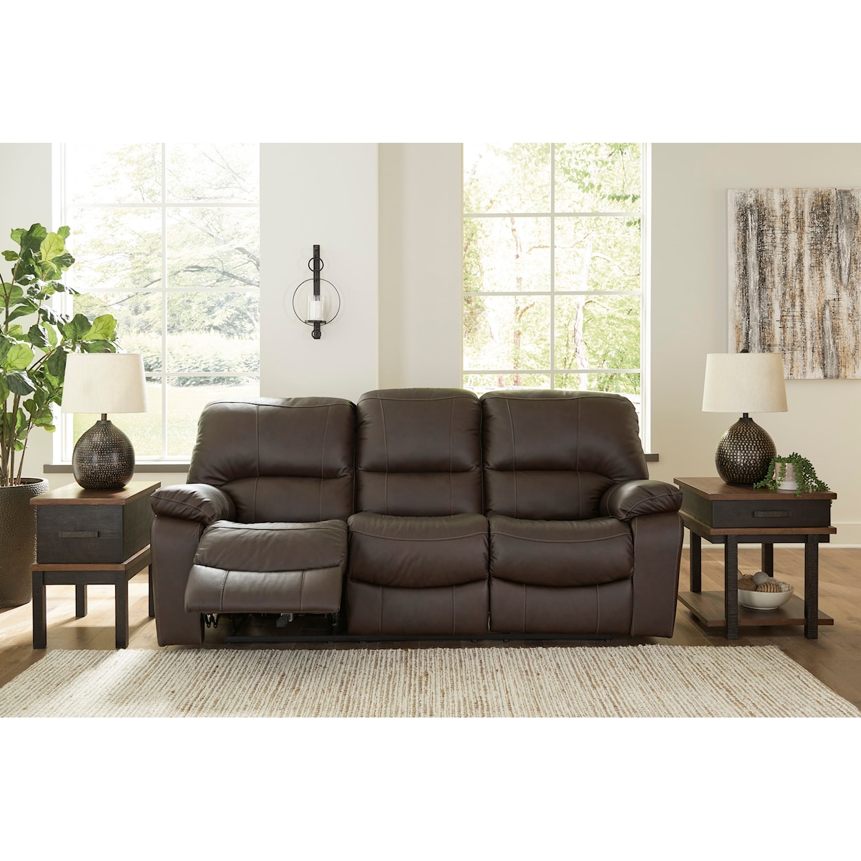 Signature Design by Ashley Furniture Leesworth Power Reclining Sofa