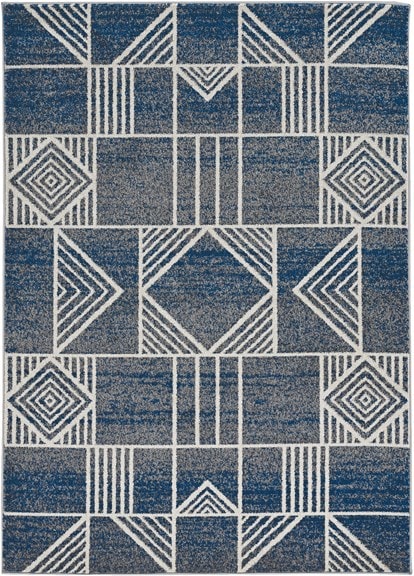 6'7" x 9'6" Blue Rectangle Rug