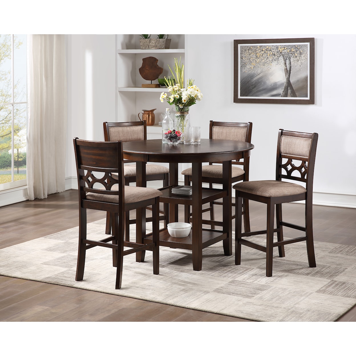 New Classic Furniture Mitchell Counter Height Dining Set