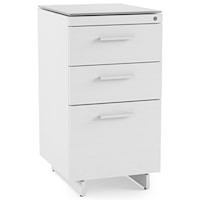 Contemporary 3-Drawer File Cabinet with Locking Drawers