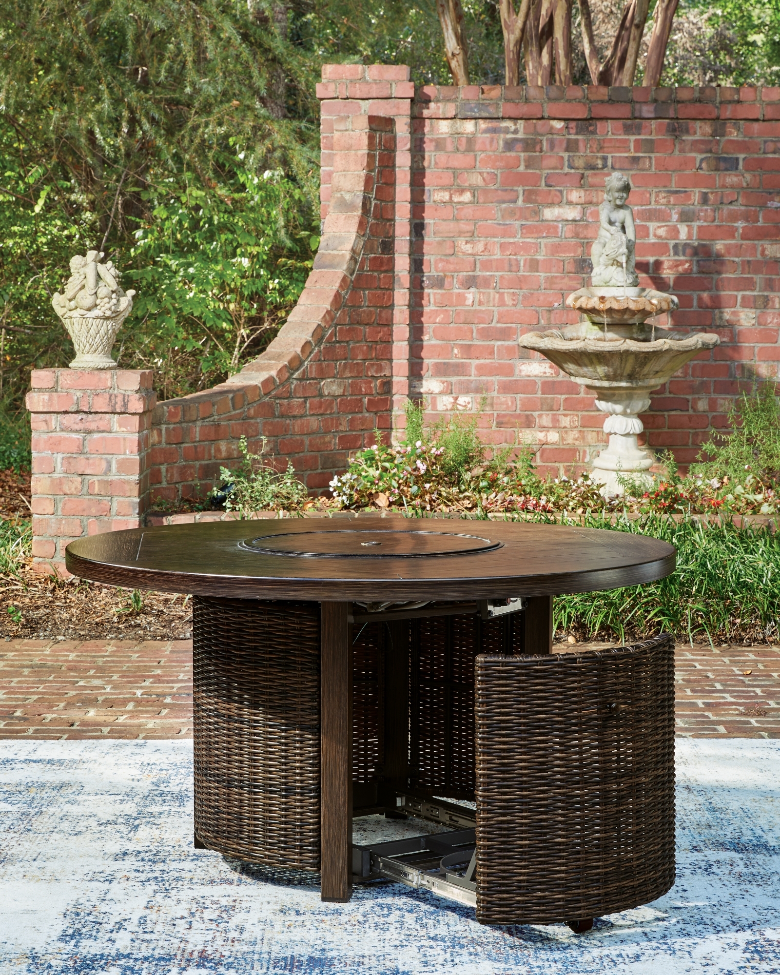 Signature Design by Ashley Monterey Point Round Fire Pit Table