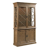 Traditional Solid Wood Mortimer China Cabinet with Built In Lighting