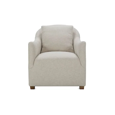 Casual Accent Chair with Loose Pillow Back