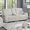 New Classic Furniture Lucerne Reclining Console Loveseat