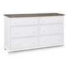 Archbold Furniture Portland 6-Drawer Dresser