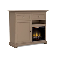 Transitional 46" Wide Customizable 41" Extra Tall Fireplace TV Console