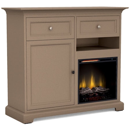 Transitional 46" Wide Customizable 41" Extra Tall Fireplace TV Console