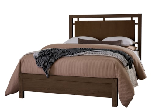 Transitional Queen Floating Panel Bed