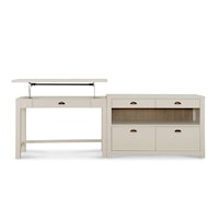 Contemporary 2-Piece Office Set with Desk and Credenza