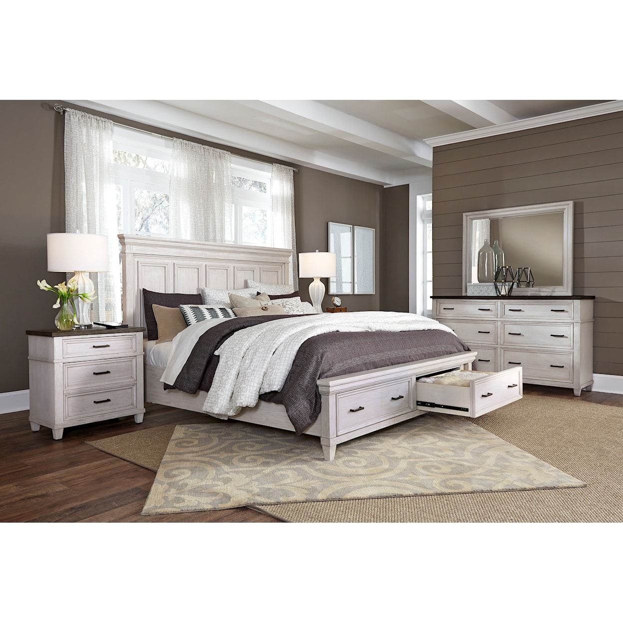 Aspenhome Caraway Footboard Storage Bed