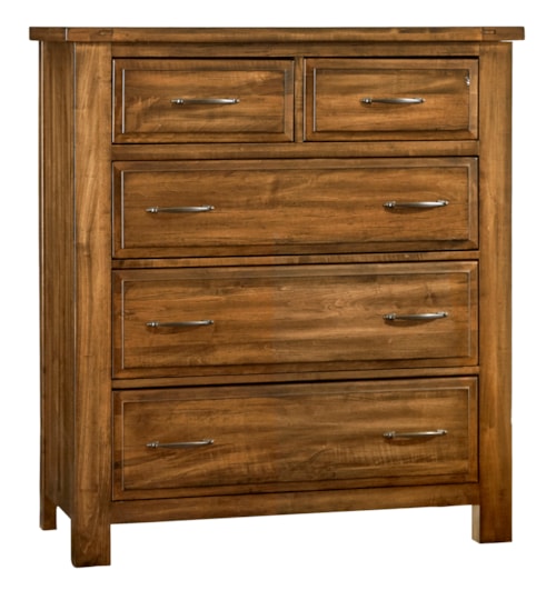 Rustic Farmhouse 5-Drawer Chest with English Dovetail Construction
