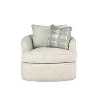 Contemporary Swivel Chair with Blend Down Cushion