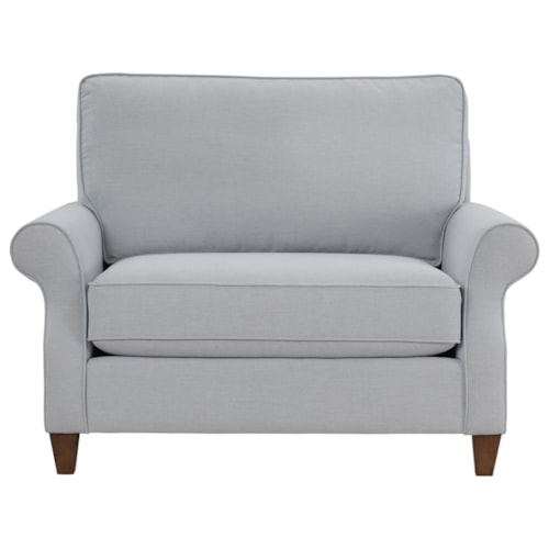 Transitional Chair and a Half with Memory Foam Cushions