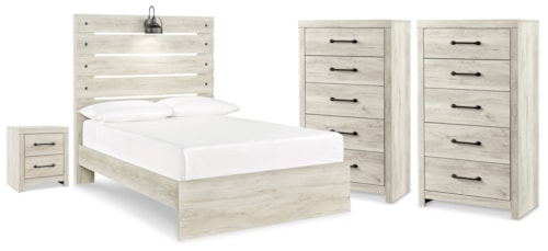 Full Panel Bed, 2 Chests And 1 Nightstand