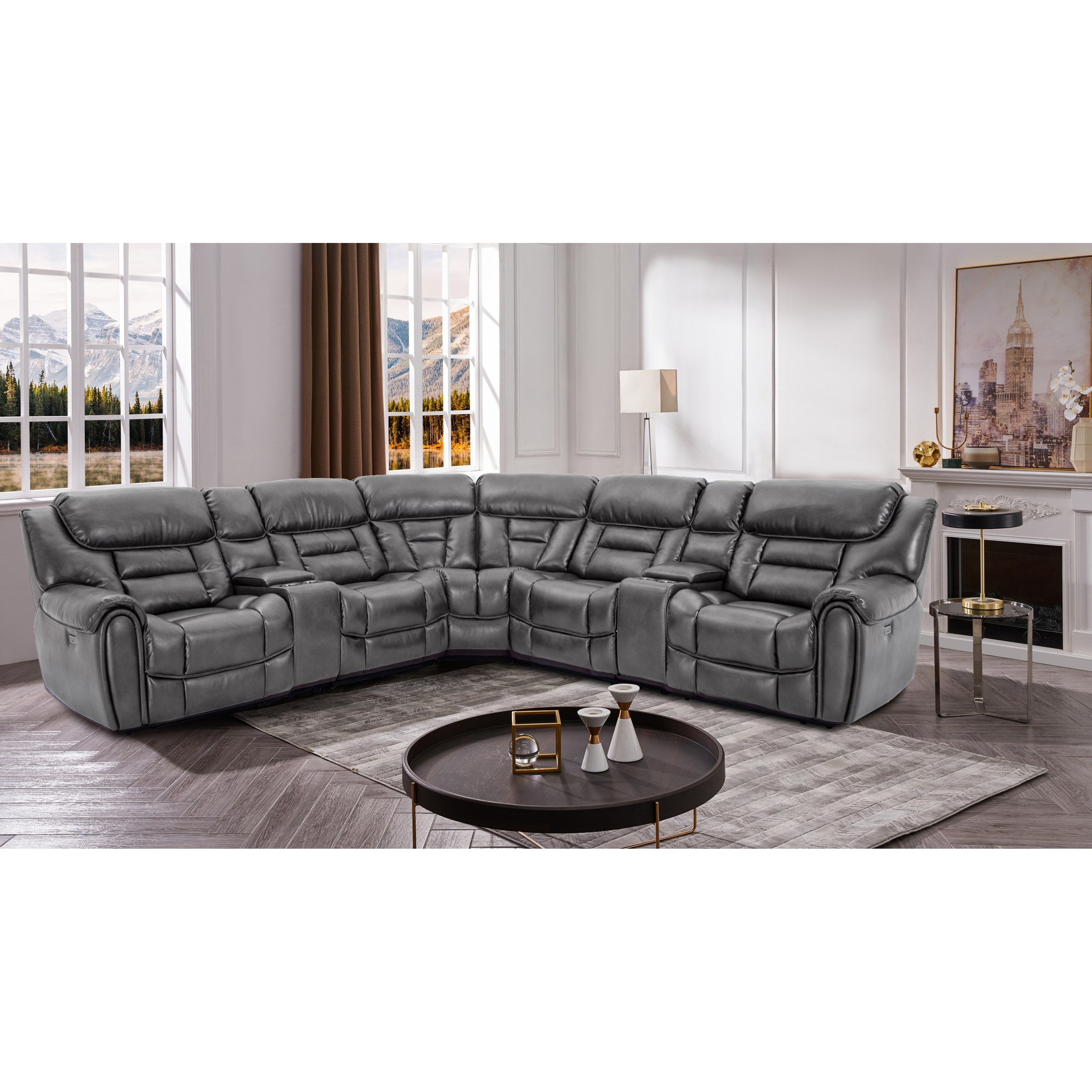 6-Piece Power Reclining Sectional