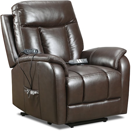 Contemporary Power Lift Recliner with Heat & Massage