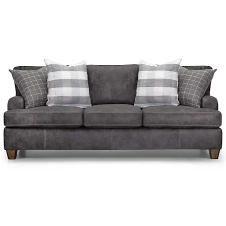 Contemporary Sofa with Exposed Wood Legs