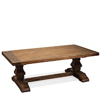 Coffee Table with Traditionally Turned Trestle Base
