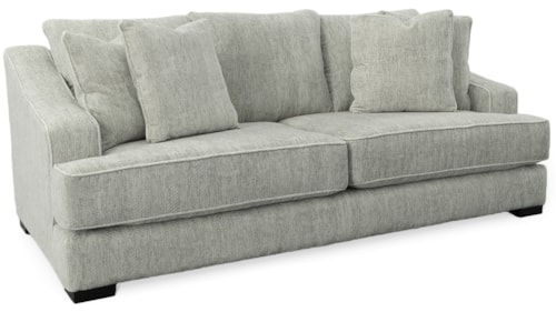 Transitional Sofa with Accent Pillows