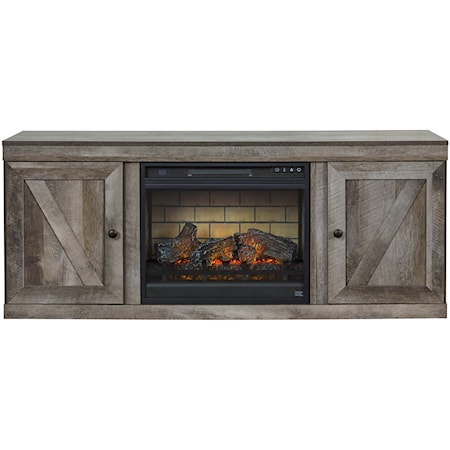 Large TV Stand w/ Fireplace Insert