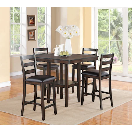 Tahoe 5-Piece Counter Height Table and Chairs Set