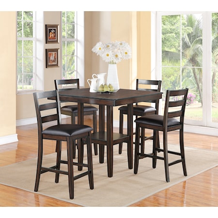 5 Piece Counter Height Table and Chairs Set