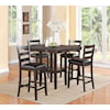 Crown Mark Tahoe 5 Piece Counter Height Table and Chairs Set