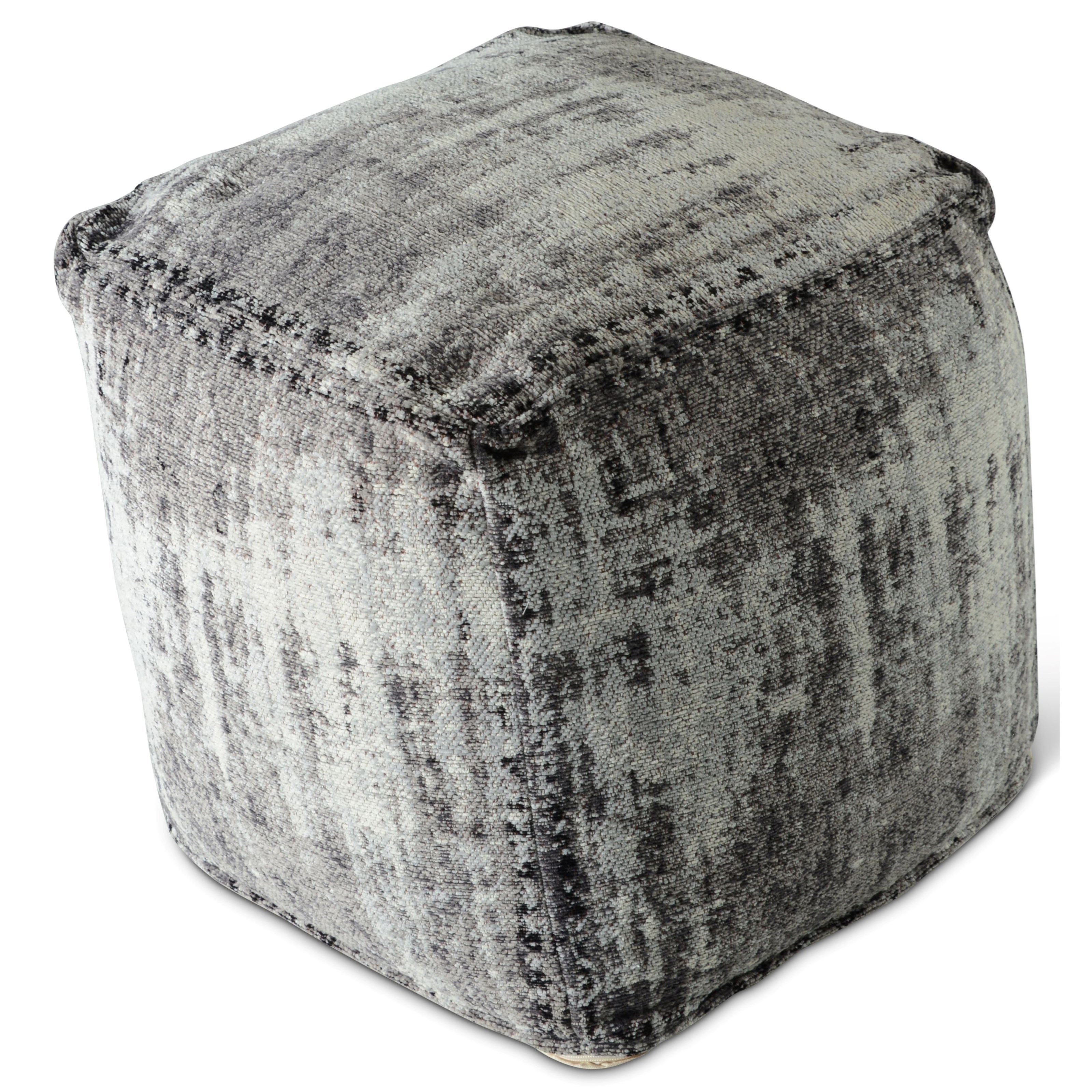 Handwoven Square Pouf