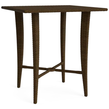 36" Sq. Wicker Bar Table w/Umbrella Hole