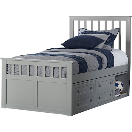 Marley Mission Full Size Captain's Bed with Storage