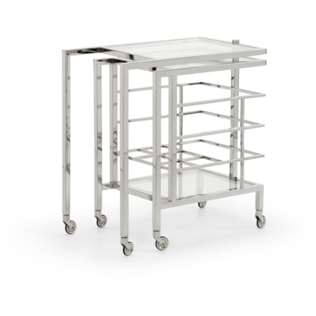 Rankin Bar Cart - Nickel